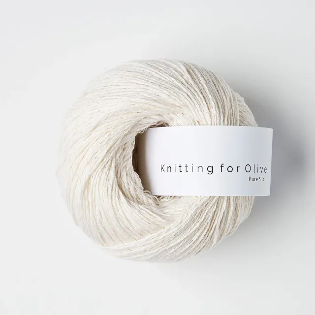 Knitting for Olive Pure Silk Garn creme 50g
