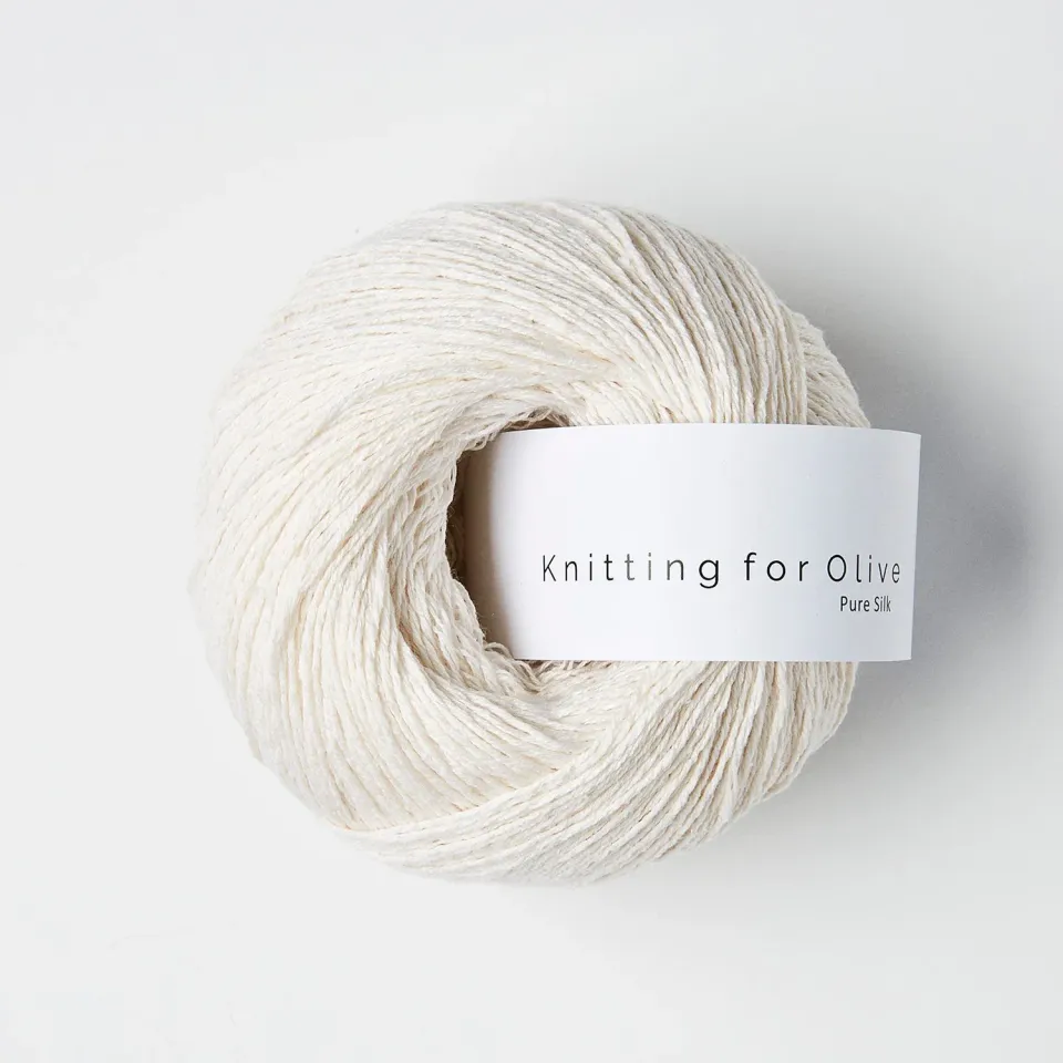 Knitting for Olive Pure Silk Garn creme 50g