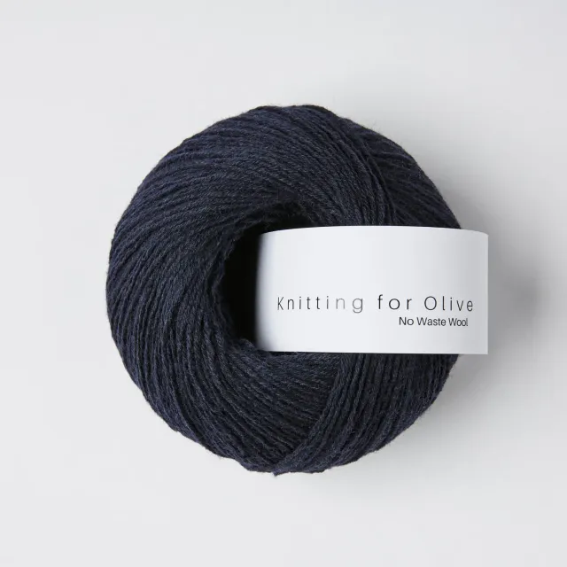 Knitting for Olive No Waste Wool Wolle Dark Navy recycelt