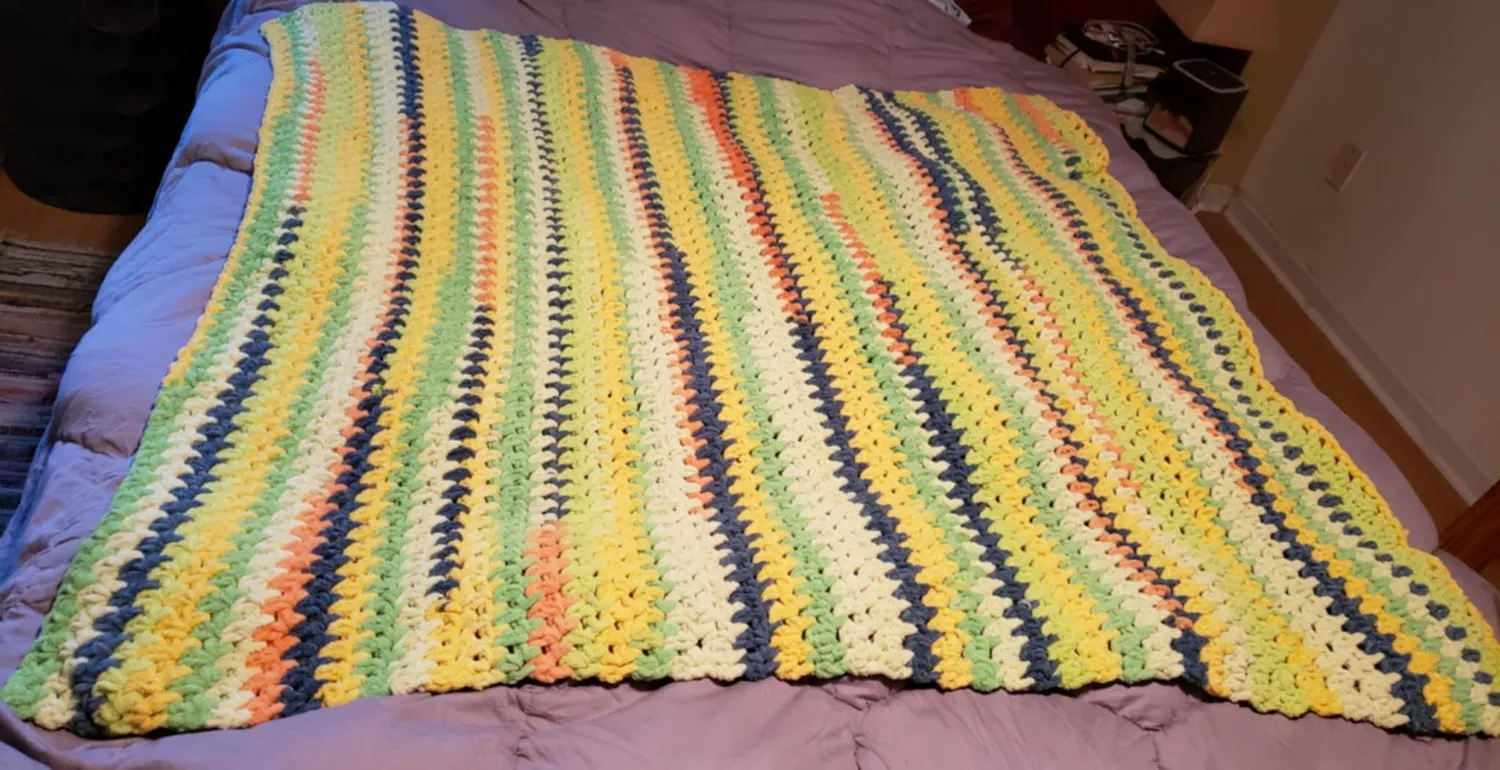 Bernat Blanket Patchwork Garn 300g Chenille Decken
