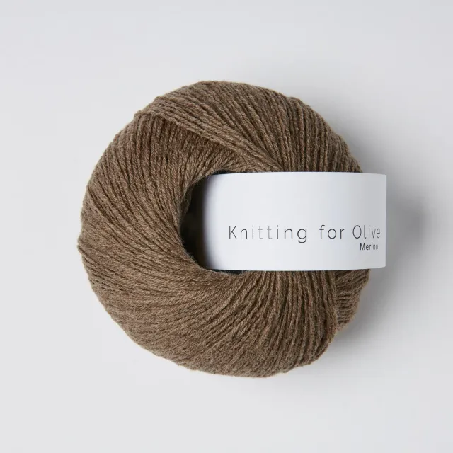 Knitting for Olive Merino Strickgarn Bark Braun meliert 50g