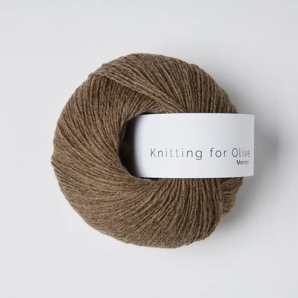 Knitting for Olive Merino Strickgarn Bark Braun meliert 50g