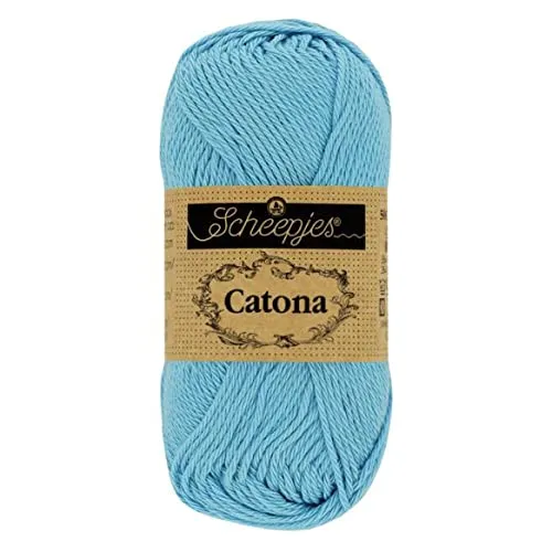 Scheepjes Catona 510 Himmelblau Häkelgarn 50g Baumwolle