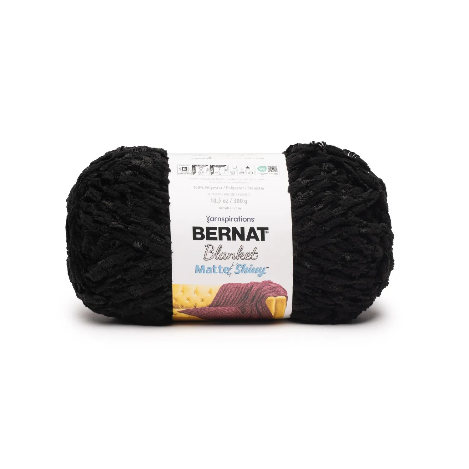 Bernat Blanket Matte & Shiny Chenillewolle 300g Glanzgarn Decke