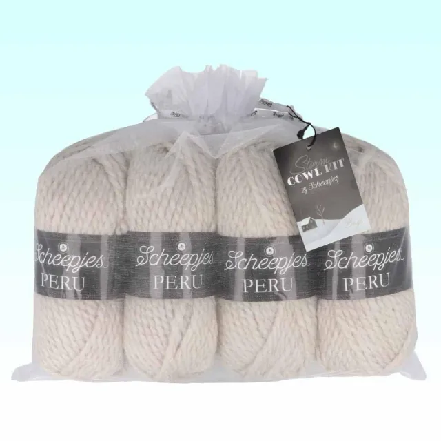 Scheepjes Storm Cowl Kit Loop Peru Beige einfarbig