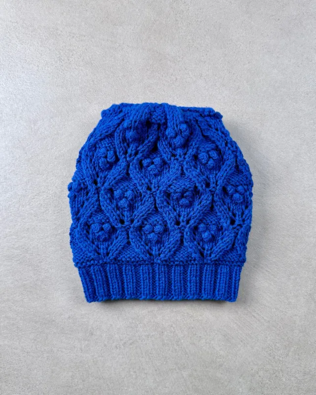 Knitting for Olive Chunky Lace Beanie Anleitung Mütze Lochmuster