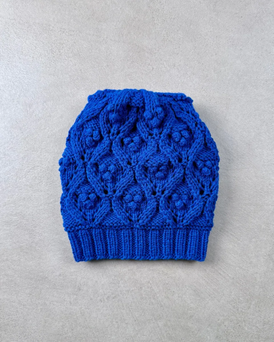 Knitting for Olive Chunky Lace Beanie Anleitung Mütze Lochmuster