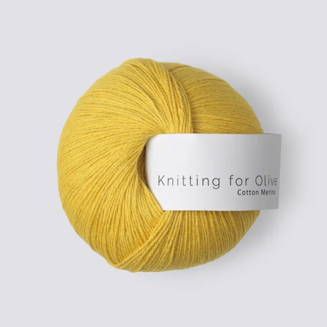 Knitting for Olive Cotton Merino Buttercup Garn 50g Buttergelb