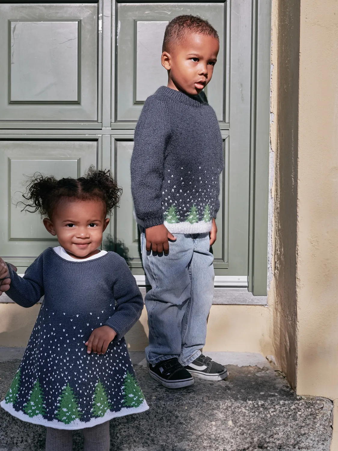 Knitting for Olive Snow Dress Strickanleitung deutsch Kinderkleid