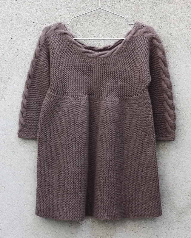 Knitting for Olive Tuva Dress Strickanleitung Deutsch Zopfkleid