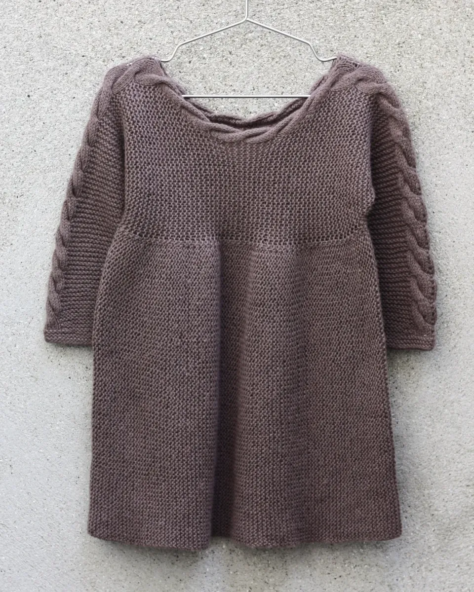 Knitting for Olive Tuva Dress Strickanleitung Deutsch Zopfkleid