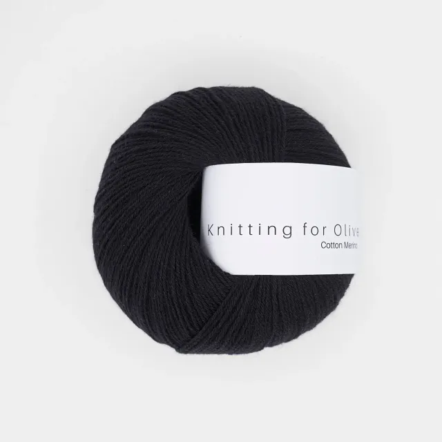 Knitting for Olive Cotton Merino Wolle Licorice schwarz 50g