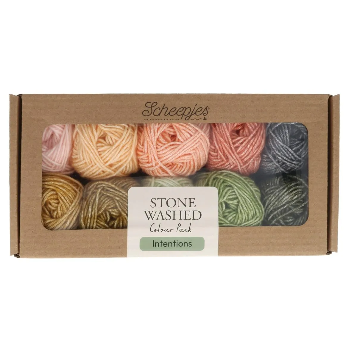 Scheepjes Stone Washed Farbpaket 10x25g Rot Mix