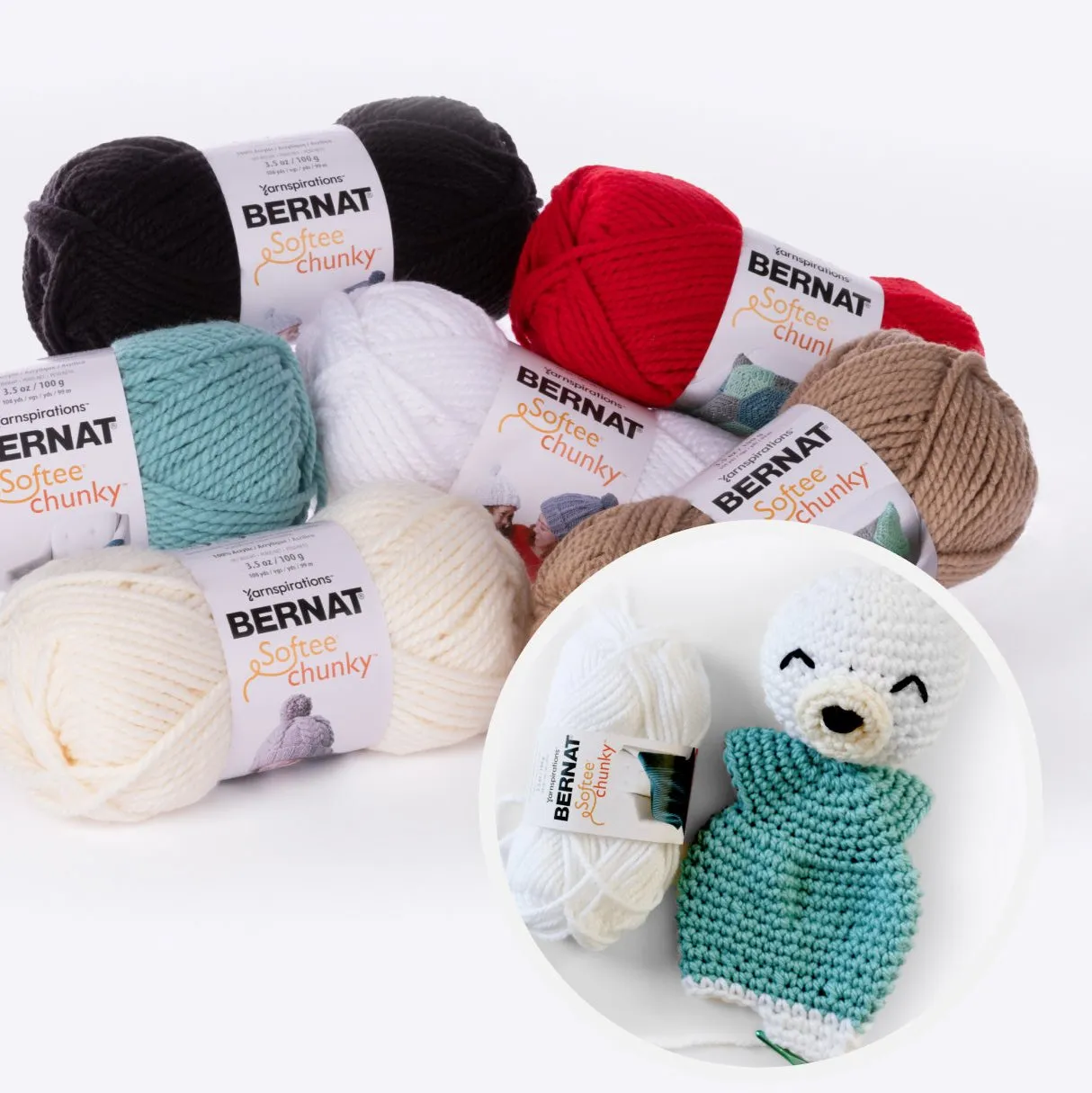 Bernat Softee Chunky Bear Box Häkelset 6 Knäuel