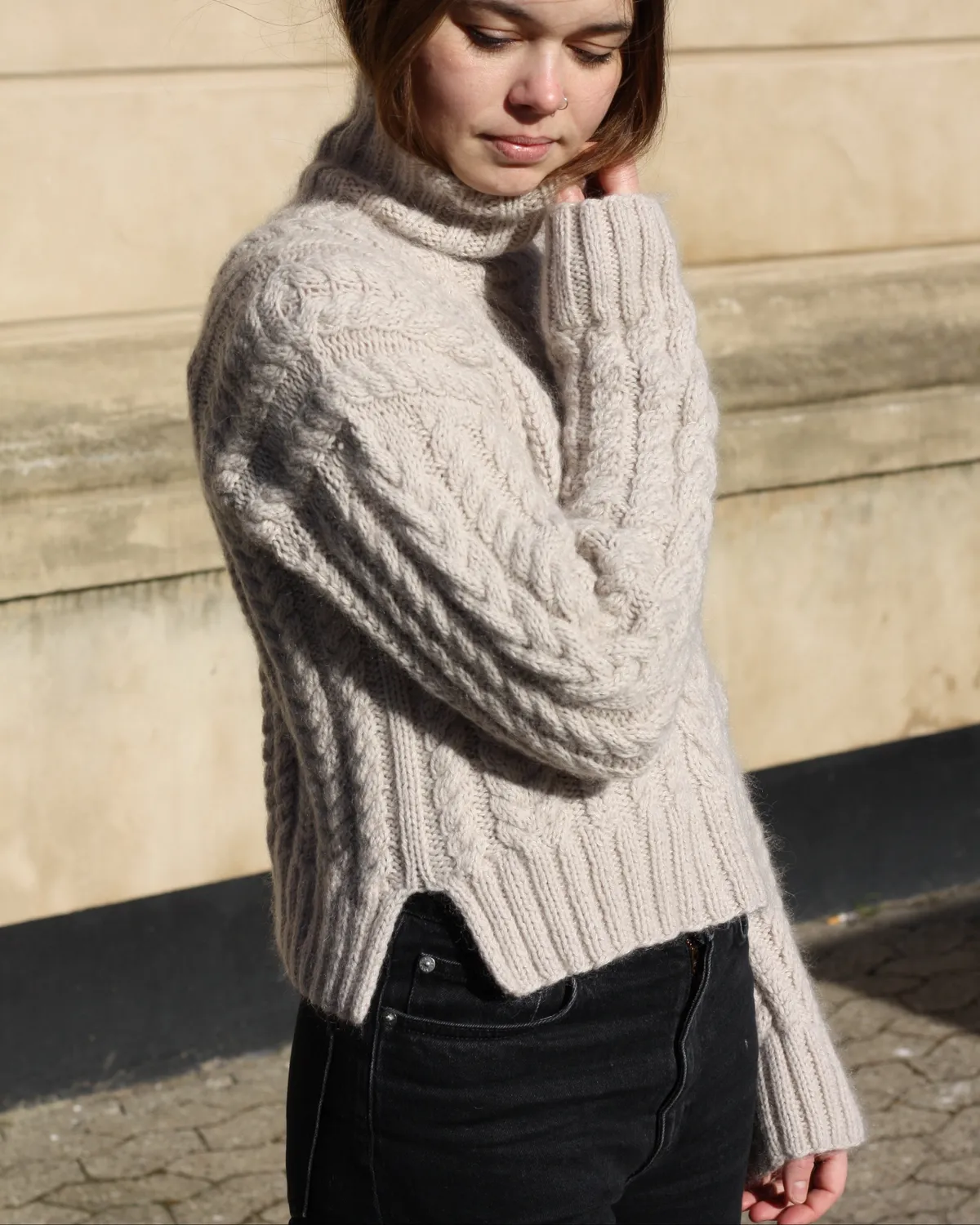 Knitting for Olive Chunky Cable Sweater Anleitung Zopfmuster