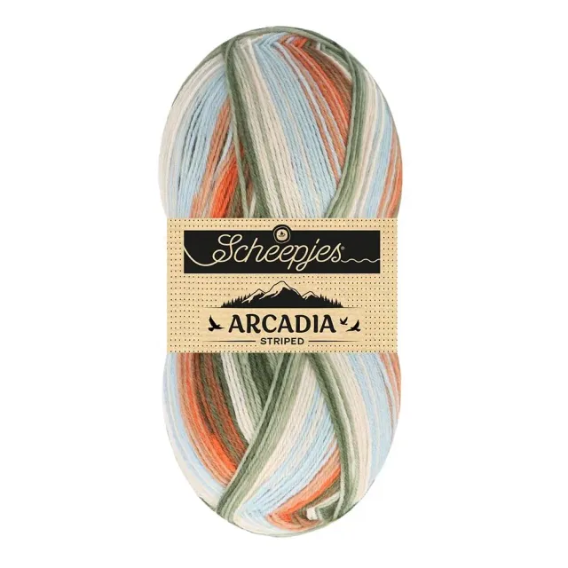Scheepjes Arcadia Wollmischung 100g 913 Cottage gestreift