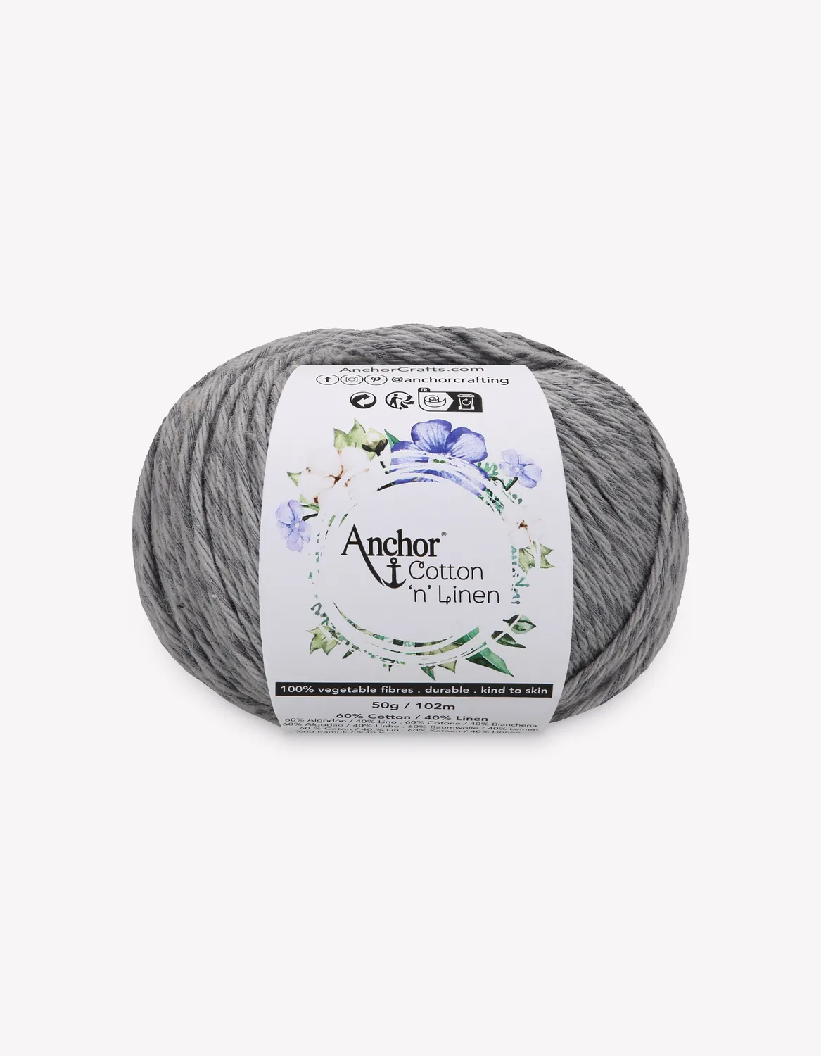 Anchor Cotton n Linen Strickgarn 50g 102m Baumwolle-Leinen
