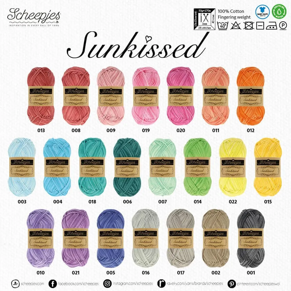 Scheepjes Sunkissed 009 Strawberry Ice Garn 50g Baumwolle