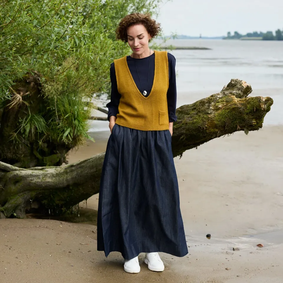 Rosy Green Wool Golden Way Top Strickanleitung deutsch PDF