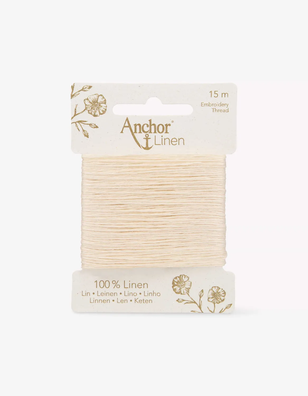 Anchor Linen Leinengarn 15m natur matt 6-fädig