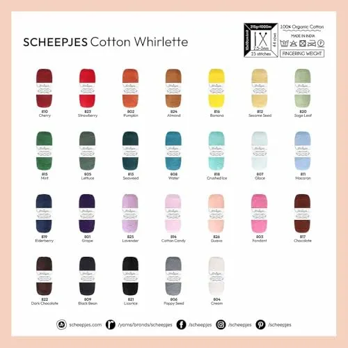 Scheepjes Cotton Whirlette 814 Bobbel Cotton Candy Rosa 100g