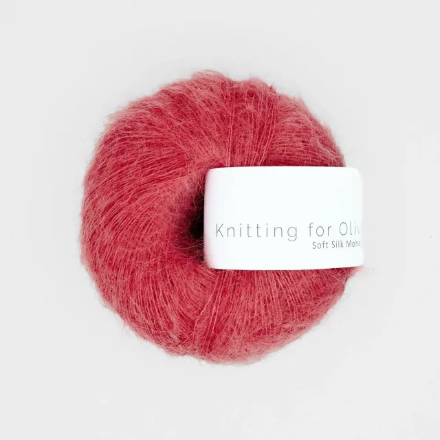 Knitting for Olive Soft Silk Mohair Wolle Watermelon korallrot