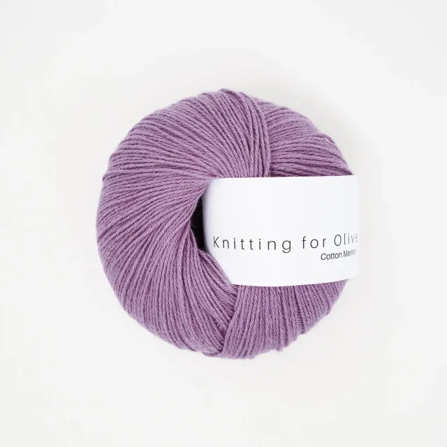 Knitting for Olive Cotton Merino Garn Artichoke Purple 50g Baumwolle