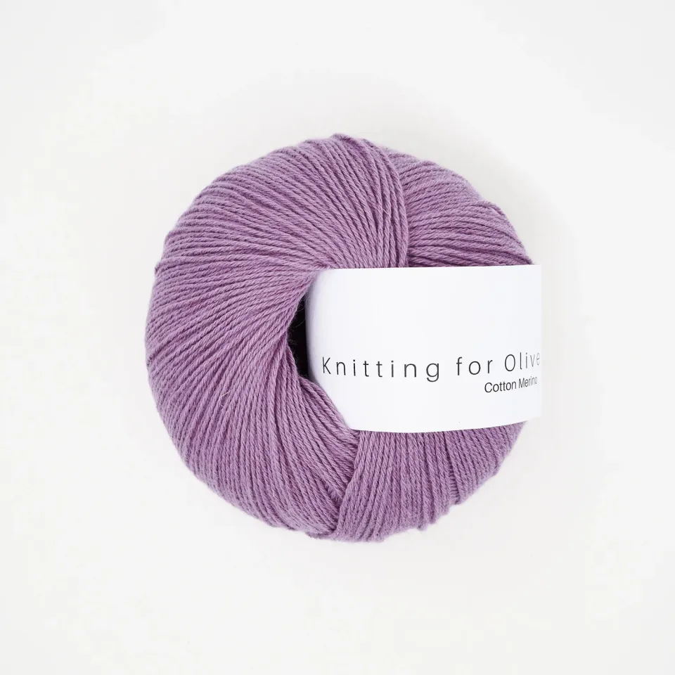 Knitting for Olive Cotton Merino Garn Artichoke Purple 50g Baumwolle