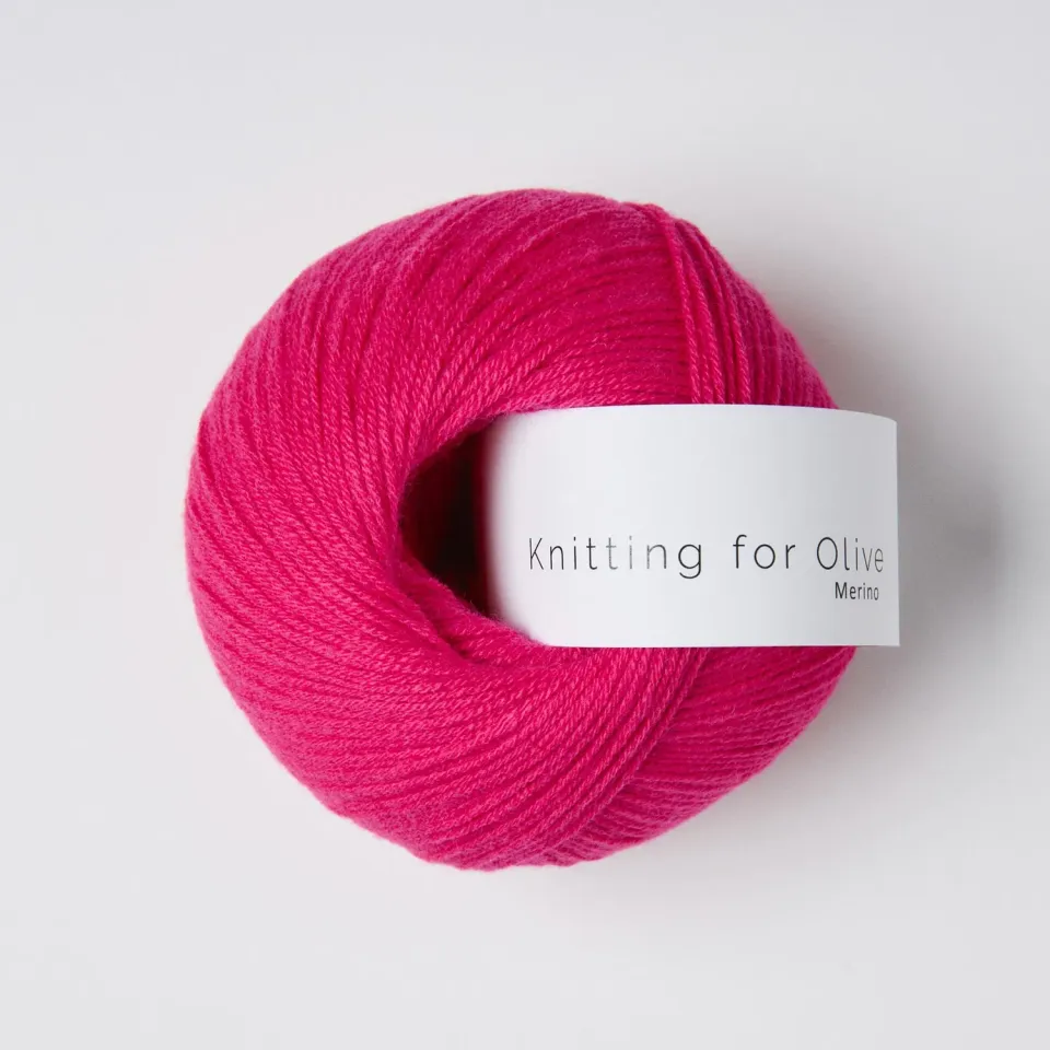Knitting for Olive Merino Garn Pink Daisies 50 g leuchtend