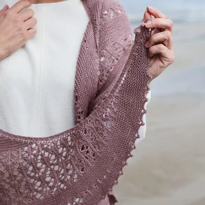 Rosy Green Wool Play of Light Strickanleitung Tuch PDF Lace 215cm