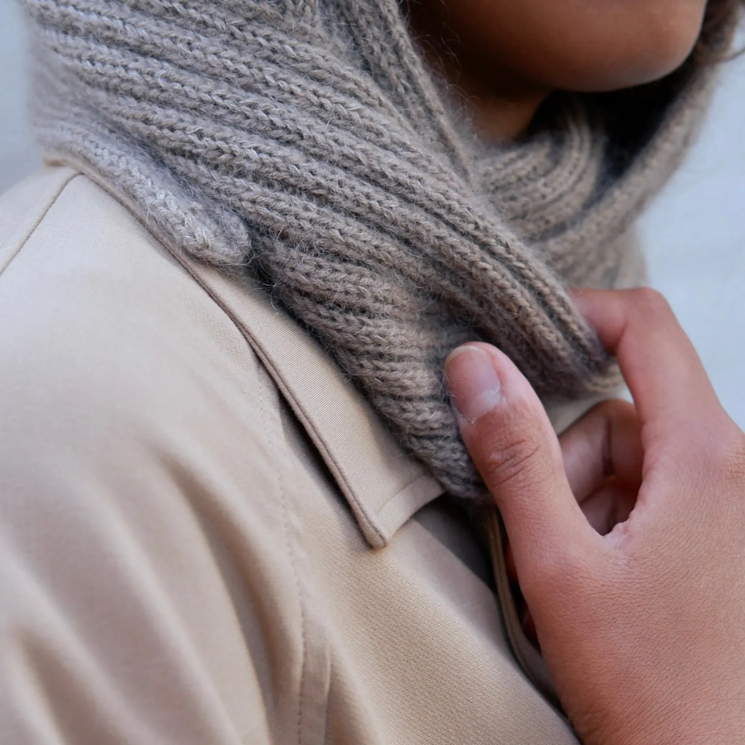 Knitting for Olive Alex Hood Strickanleitung Deutsch Kapuzenschal