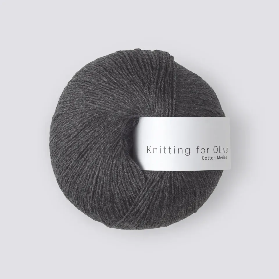 Knitting for Olive Cotton Merino Wolle Thunder Cloud dunkelgrau