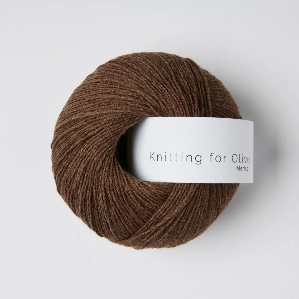 Knitting for Olive Merino Strickgarn Dark Cognac tiefbraun