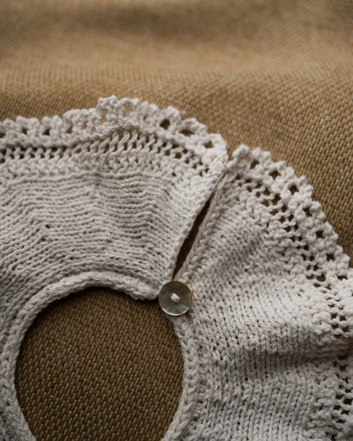 Knitting for Olive Agnes Collar Strickanleitung Kragen Deutsch Lochmuster