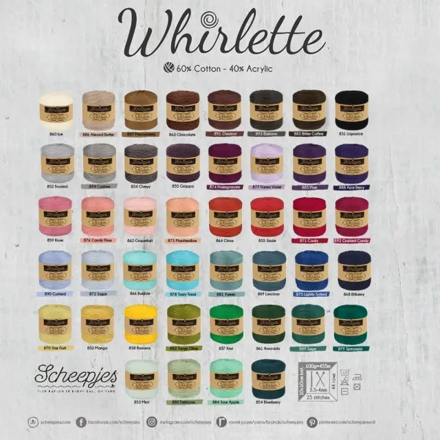 Scheepjes Whirlette 892 Crushed Candy Garn 100g uni
