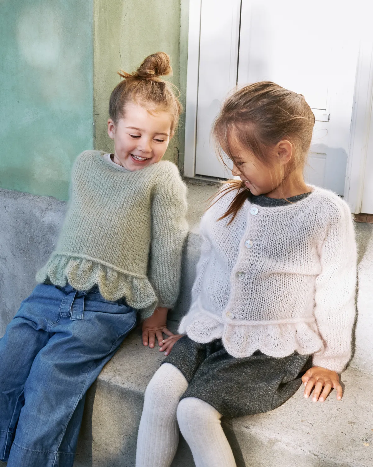 Knitting for Olive Poppy Sweater Strickanleitung Kinder Rüsche