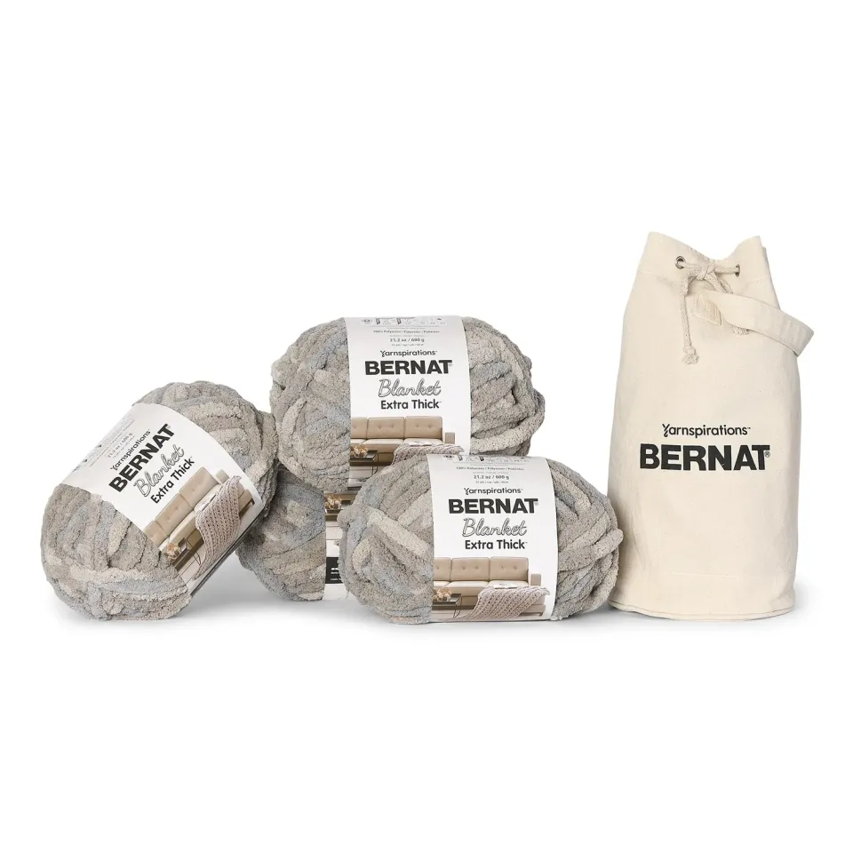 Bernat Blanket Extra Thick Value Pack 4x600g mit Tasche