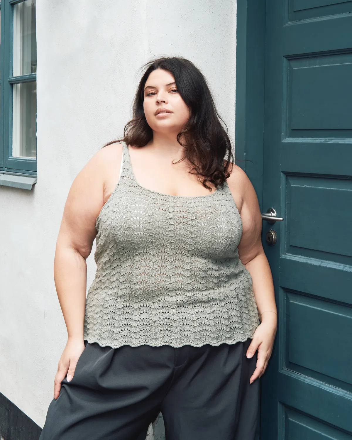 Knitting for Olive Barbroe Top Strickanleitung Lochmuster Deutsch