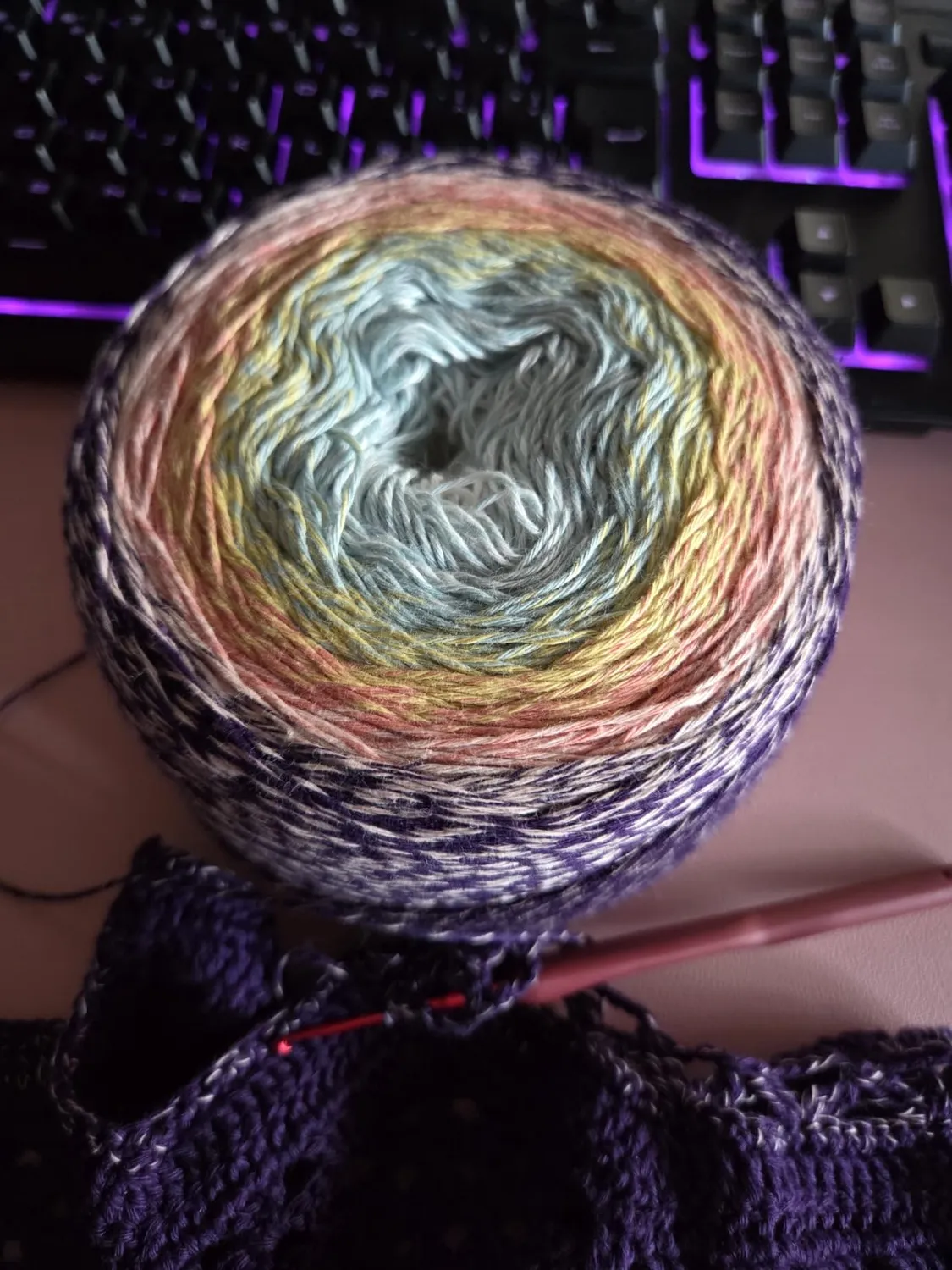 Scheepjes Cotton Whirl Verlaufsgarn 708 Pumpkin Spice 1000m
