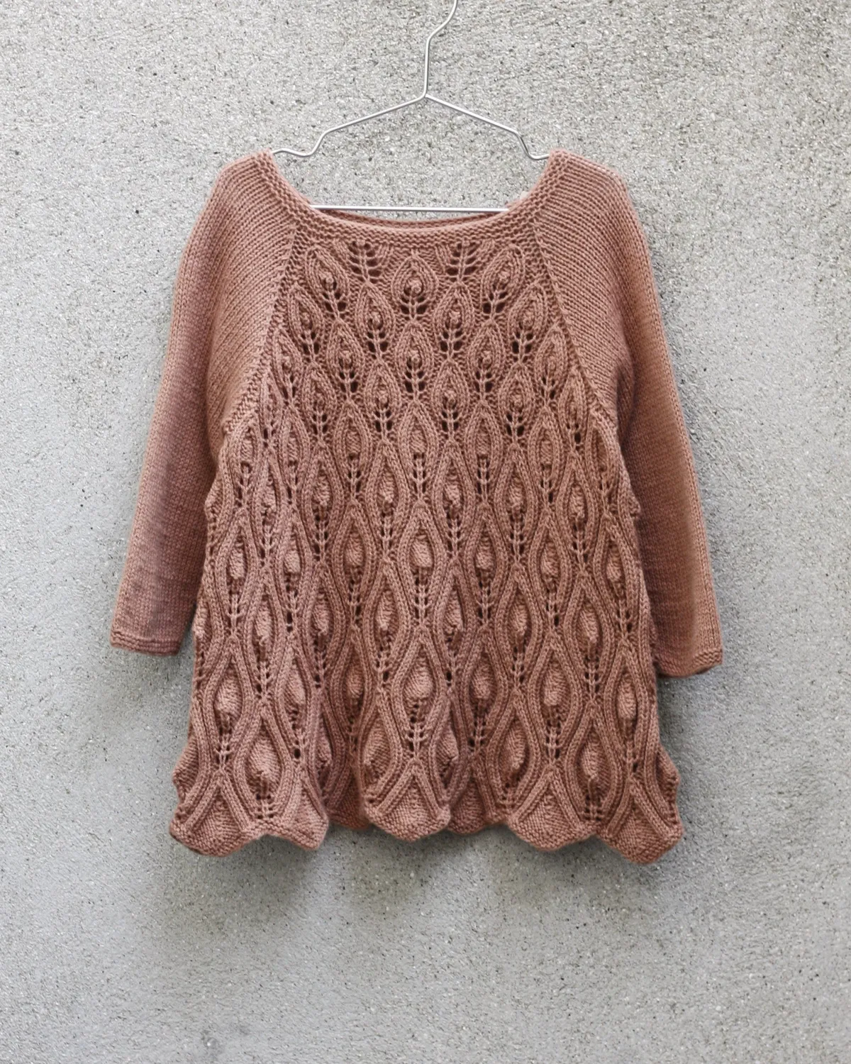 Knitting for Olive Peacock Dress Strickanleitung Kinder Lochmuster