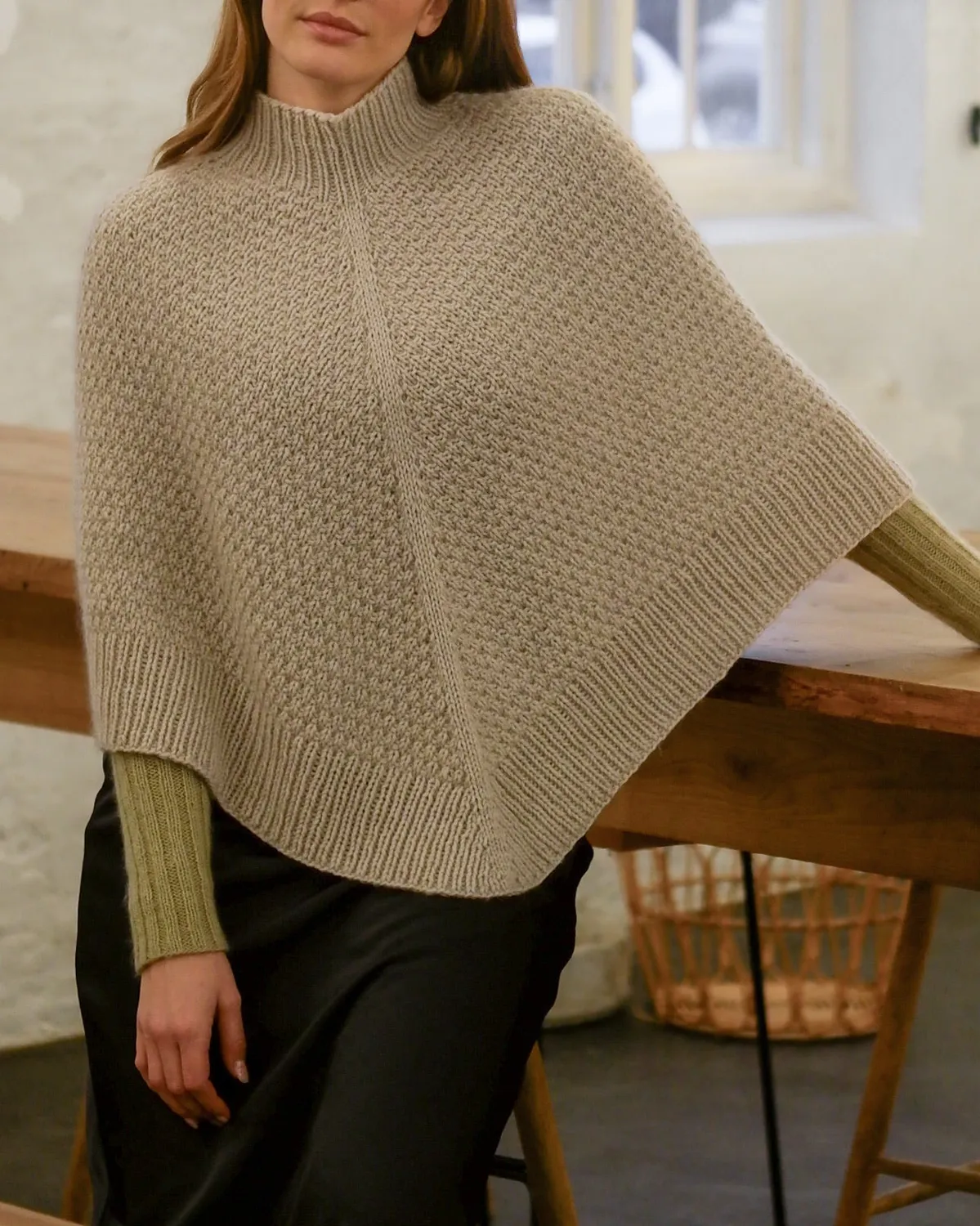 Knitting for Olive Elvira Poncho Strickanleitung Struktur