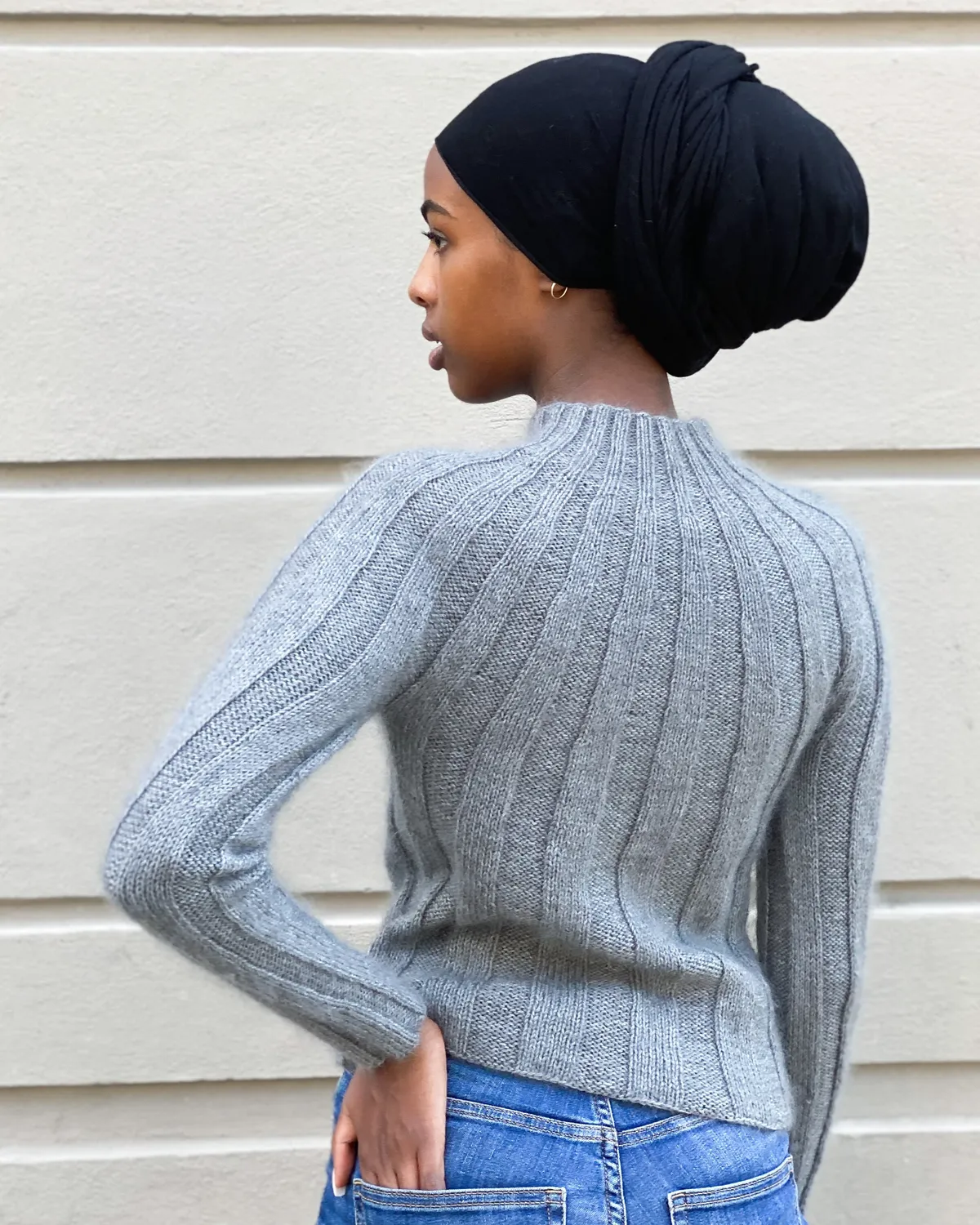 Knitting for Olive Infinity Rib Bluse Anleitung deutsch XS-4XL
