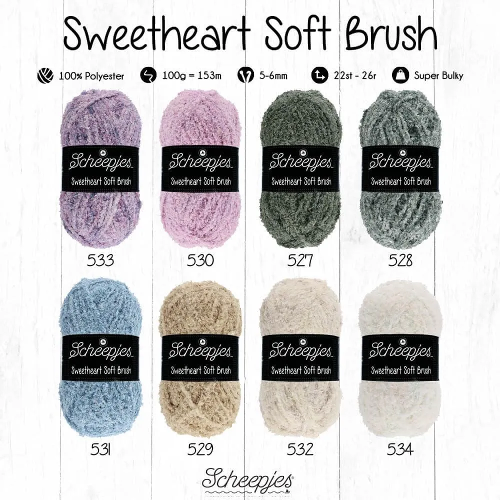 Scheepjes Sweetheart Soft Brush Garn 534 1x100g Polyester