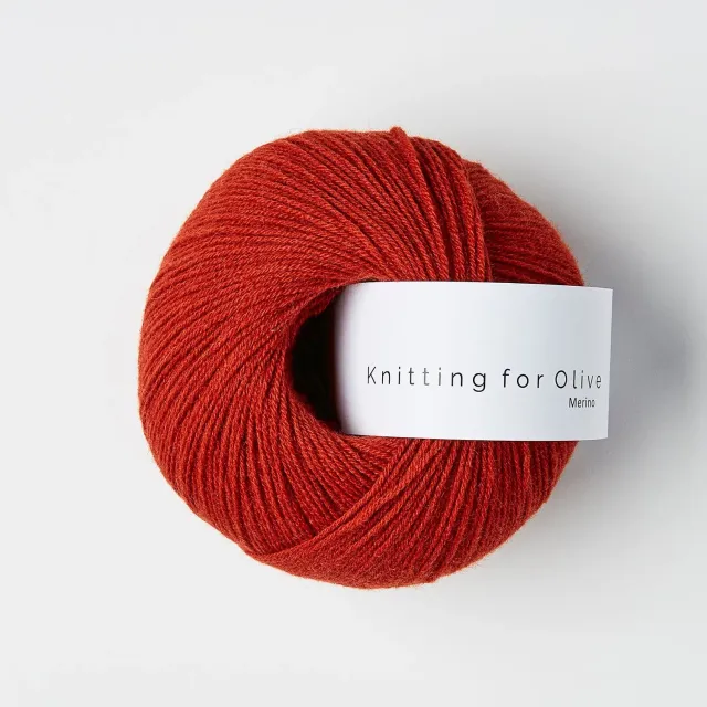 Knitting for Olive Merino Wolle Pomegranate 50g tiefes Rot