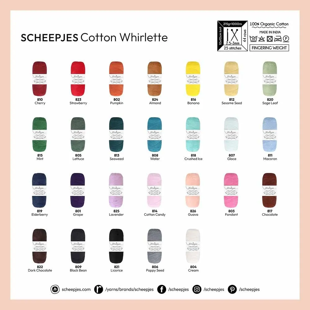 Scheepjes Cotton Whirlette 814 Bobbel Cotton Candy Rosa 100g