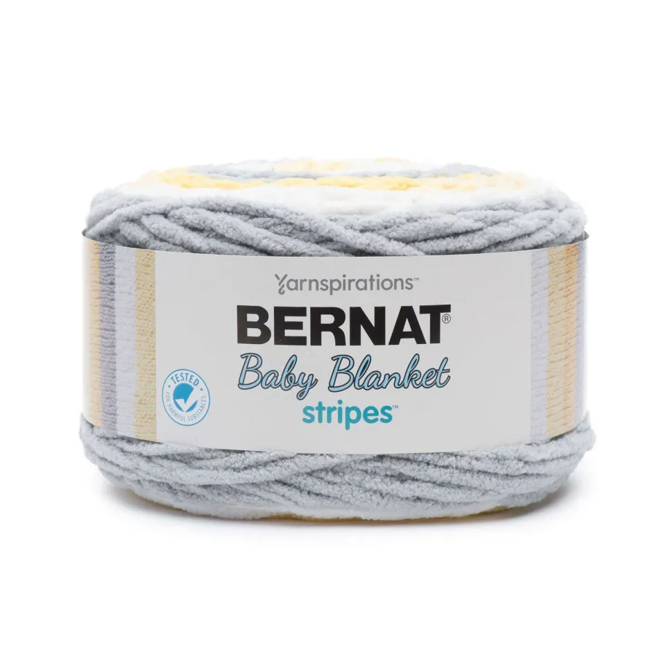 Bernat Baby Blanket Stripes Wolle Seaglass dick