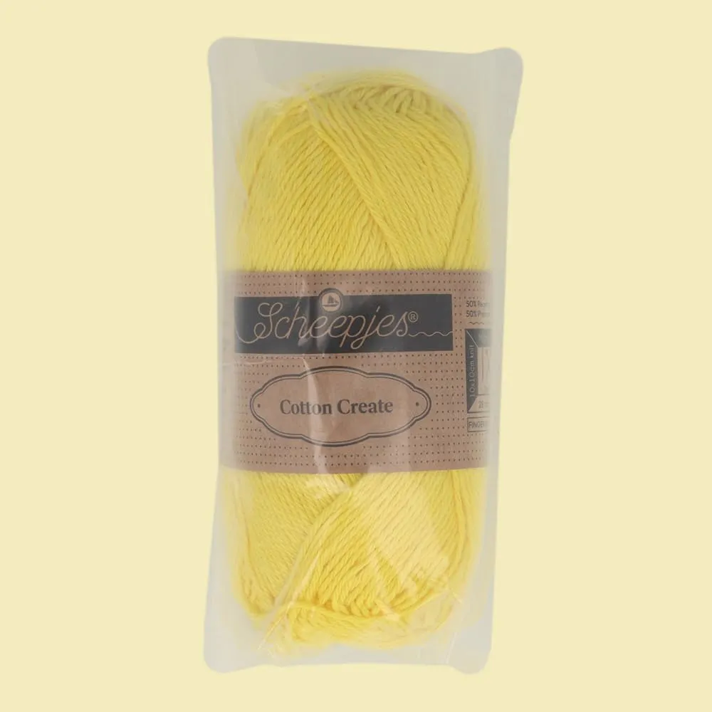 Scheepjes Cotton Create 551 Cut Garn 50g Gelb Baumwolle