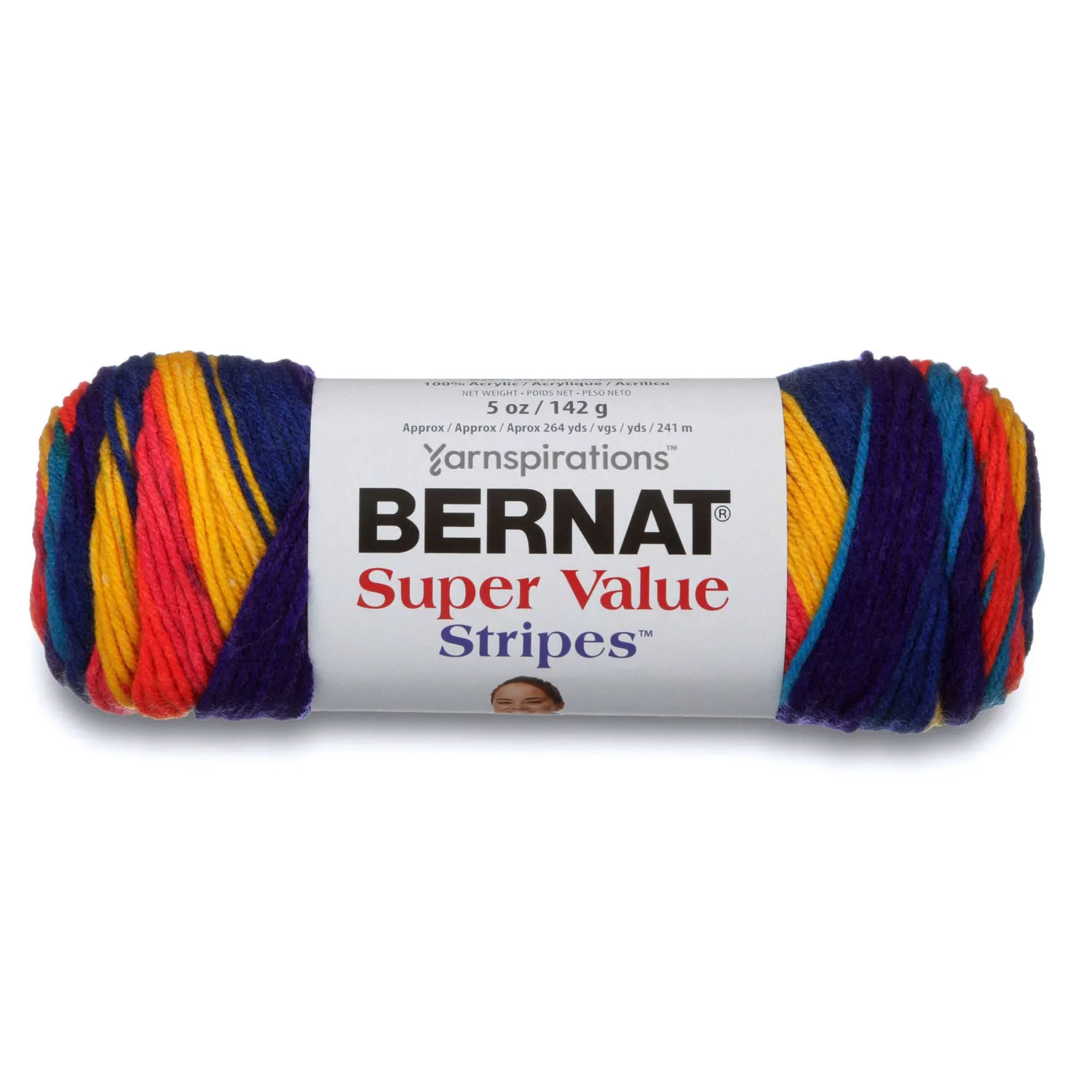 Bernat Super Value Stripes Garn selbststreifend Streifen