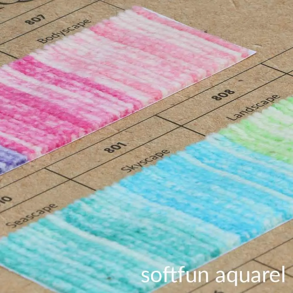 Scheepjes Softfun Aquarel Denim Farbkarte 1 Stück