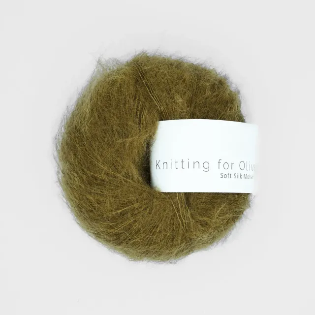 Knitting for Olive Soft Silk Mohair Mohairwolle Green Ocher Kid-Moha